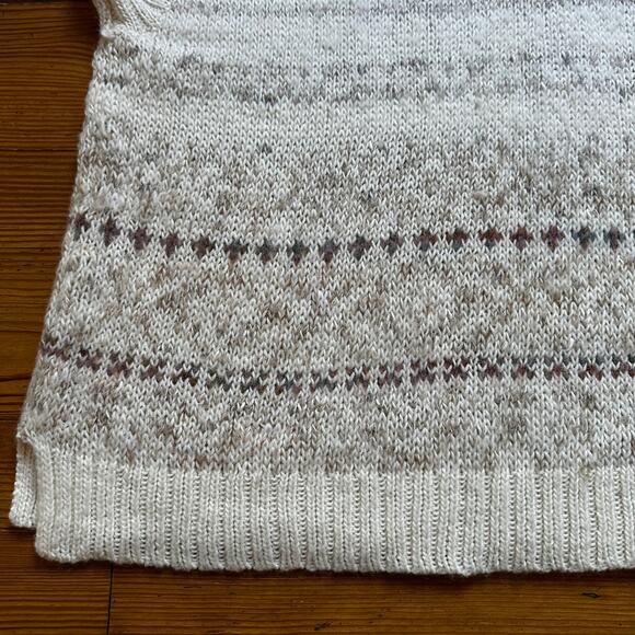 Free People cream neutral oversized short sleeve tunic turtleneck sweater SIZE M - Picture 3 of 6